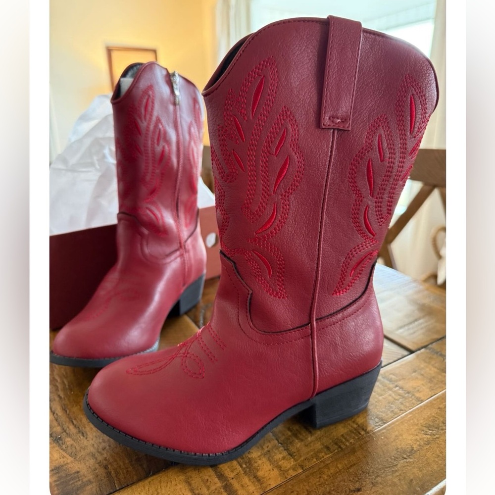 Red Western Style Boots
